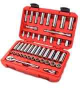 Tekton 13101 45 Pieces 3/8-Inch Drive Socket Set (Inch/Metric)