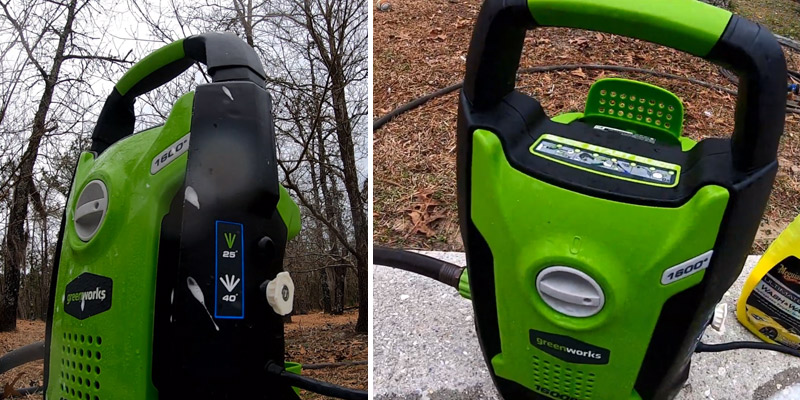 GreenWorks GPW1602 1600 PSI 13 Amp 1.2 GPM Pressure Washer in the use