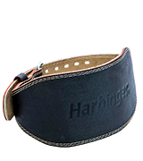 Harbinger Padded Leather Contoured Weightlifting Belt with Suede Lining