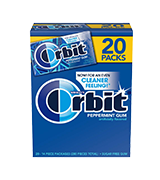 Orbit 10022000276367 Sugarfree Gum, Bulk 20 packs