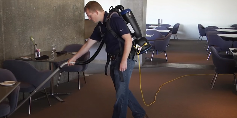 Powr-Flite BP6S Comfort Pro Backpack Vacuum Cleaner in the use