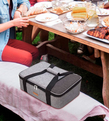 Review of LUNCIA 15.7 x 11.4 x 4.7 Insulated Casserole Carrier for Hot or Cold Food