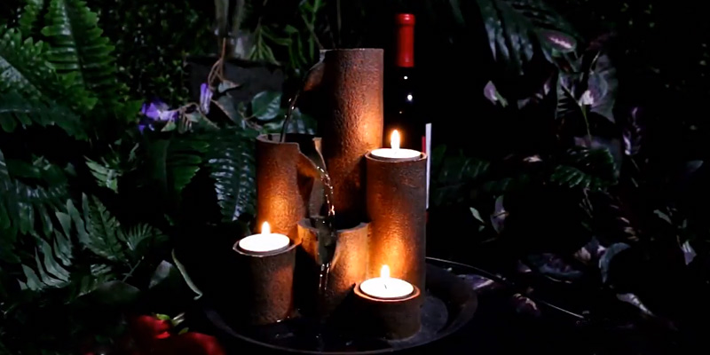 Review of Alpine WCT202 Tiered Column Tabletop Fountain with 3-Candles