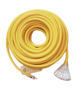 Watt's Wire WW-12T015Y 15-Foot 12/3 Outdoor Extension Cord with Triple Lighted Outlet