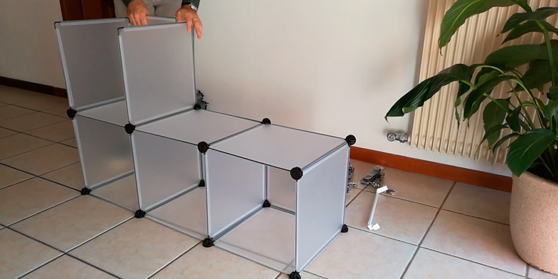 Review of LANGRIA 16-cube Plastic Shoe Rack Modular Shelving Storage Organizer