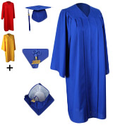 GraduationForYou Matte Graduation Gown Cap Tassel 2018