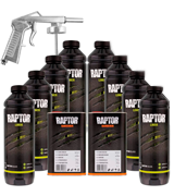 U-Pol Raptor Black Urethane Spray-On Truck Bed Liner Kit, 8 Liters
