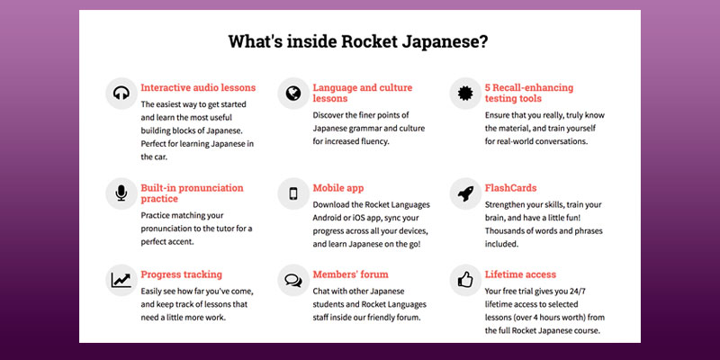 Rocket Languages Japanese Online Courses in the use