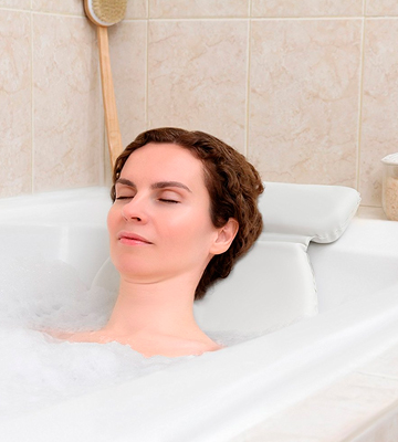 4185R Blue Canyon White Memory Foam Relaxing Cushioned Bath Spa Pillow 