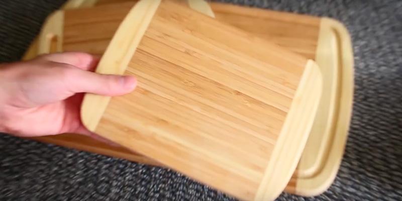 Totally Bamboo 3 Piece Cutting Board Set in the use
