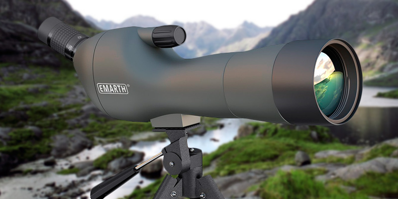 Emarth Waterproof Angled Spotting Scope in the use