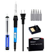 SOAIY FBA_SY-ESIK-02 Soldering Iron Gun with Carry Case and Cleaning Sponge Stand