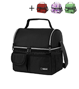 Opux OP-CB7001 Insulated Dual Compartment Lunch Bag