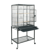 Zeny 53-Inch Bird Cage with Stand Wrought Iron Construction