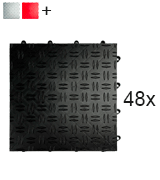 GarageTrac Diamond Durable Interlocking Modular Garage Flooring Tile (48 Pack)