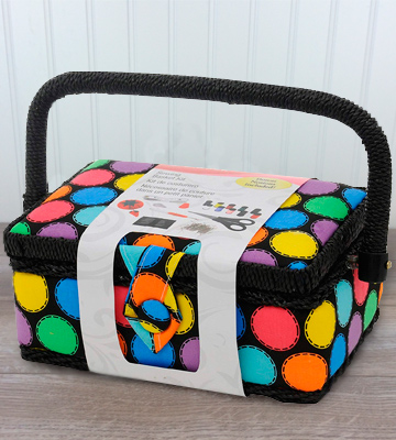 SEWING BOX BASKET Large & Small available 'FOXY DASH' DESIGN SUPER QUALITY 