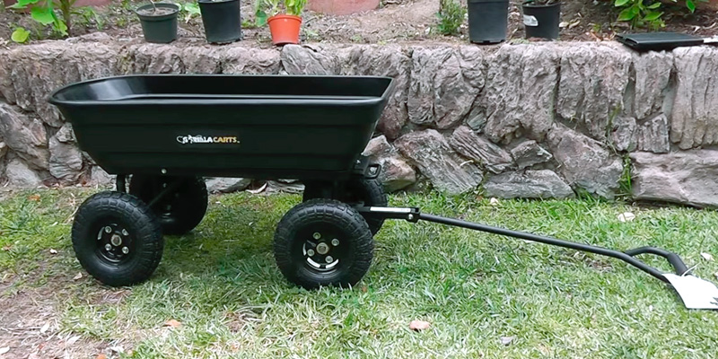 Pneumatic Gorilla Carts Gor4ps Poly Garden Dump Cart With Steel