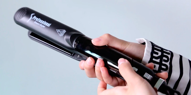 DORISILK Professional Steam Styler Straighteners for Hair in the use