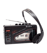 Broksonic TSG-45 Walkman AM/FM Stereo Cassette Recorder with Dynamic Stereo Headphones