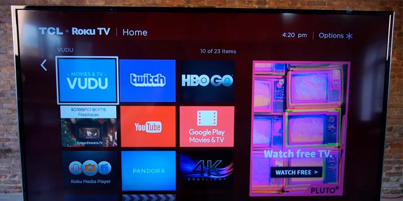 TCL 55FS3750 Roku Smart LED TV in the use