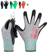 DEX FIT (1 Pair) Cru553 Smart Touch Level 5 Cut Resistant Kevlar Gloves