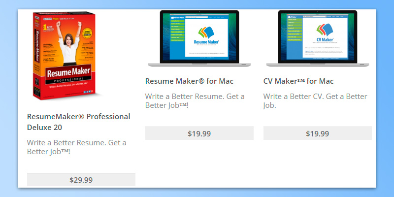 Individual Software Resume Builder in the use