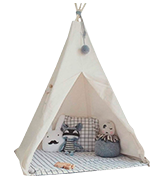 little dove Kids Foldable Teepee Play Tent with Carry Case