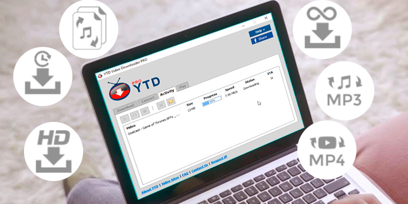 YTD Video Downloader in the use
