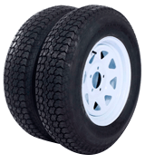 AutoForever ST205/75D15 F78-15 205/75-15 2pcs Trailer Tires & Rims