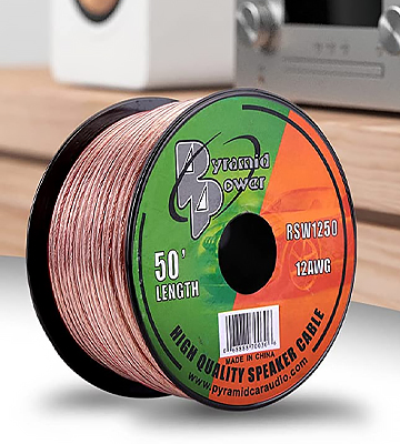 Review of Pyramid RSW1250 50ft 12 Gauge Speaker Wire