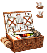 Picnic at Ascot Original Dorset English-Style Willow Picnic Basket