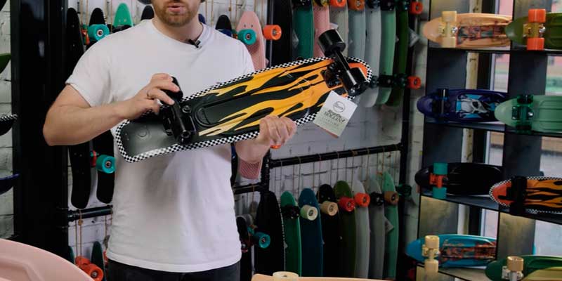 Penny Australia Flame 27" Skateboards in the use