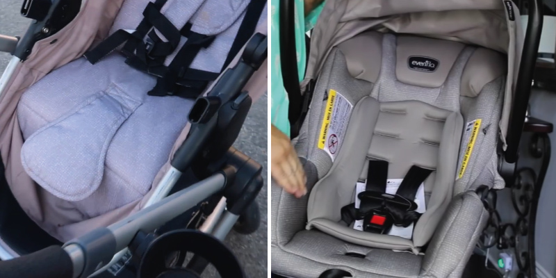 Evenflo Pivot Modular Travel System Lightweight Baby Stroller in the use