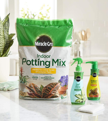 Review of Miracle-Gro Indoor Potting Mix Indoor Plant Food & Leaf Shine