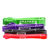 Draper's Strength 4-Band Set Pull Up Assist and Power-lifting Stretch Bands
