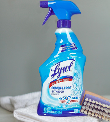 Review of Lysol Power$Free Bathroom Cleaner Bleach Free Hydrogen Peroxide Bathroom Cleaner Spray, Fresh