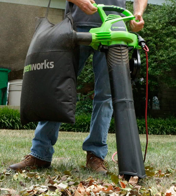 Review of GreenWorks (24022) 12 Amp 2-Speed Leaf Vacuum Blower