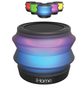 iHome iBT62B Portable Collapsible Bluetooth Color Changing Speaker with Speakerphone