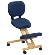 Flash Furniture Mobile Wooden Ergonomic Kneeling Posture Chair