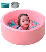 LANGXUN Macaron Pink Kids Ball Pit Playpen for Baby