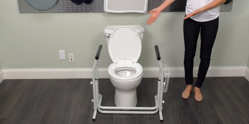 Review of VIVE Medical Bathroom Safety Assist Frame Stand Alone Toilet Rail