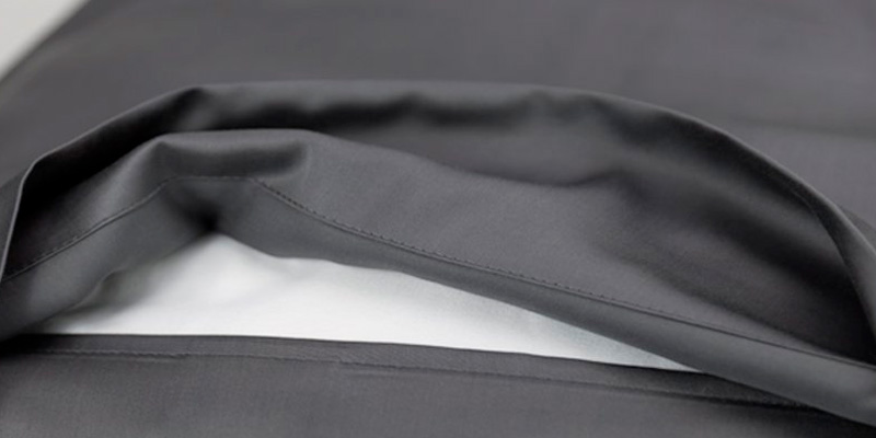 Hotel Sheets Direct Dark Gray 100% Bamboo Cooling Sheets in the use