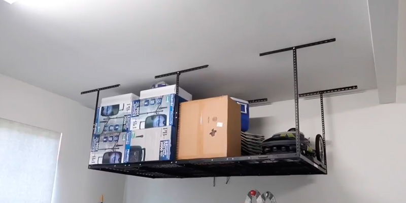 Review of FLEXIMOUNTS ___Garage Rack Overhead Garage Storage Rack Adjustable Ceiling, Heavy Duty