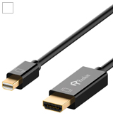 Rankie R-1101-CB-MINIDP-HDMI-6FT-BK Mini DisplayPort to HDMI Cable