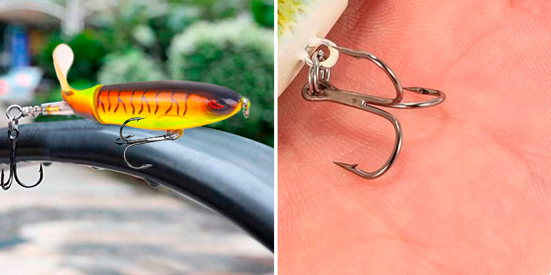 Review of AISPARKY Fishing Lures with Floating Rotating Tail Barb Treble Hooks