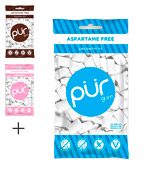 PUR Peppermint Aspartame Free, Sugar Free, 100% Xylitol, Natural Chewing Gum