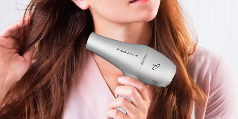 ION Whisper Quiet Lite Hair Dryer in the use