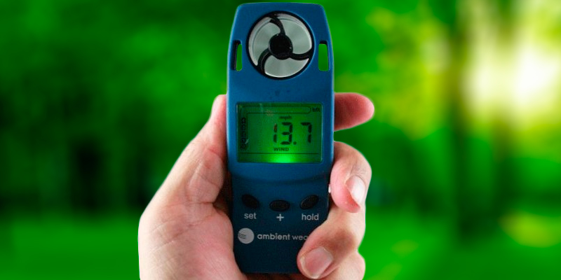 Ambient Weather WM-2 Handheld Weather Meter in the use