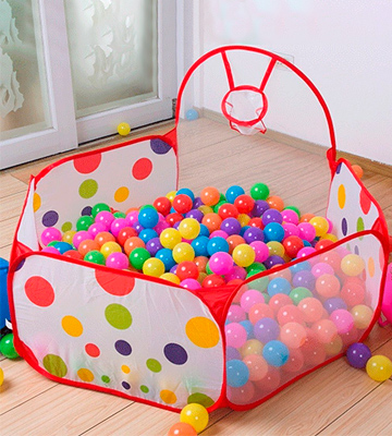 Review of KUUQA Kids Ball Pit Play Tent with Basketball Hoop