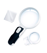 iMagniphy 77390A 37B Magnifying Glass 10X + 5X Illuminated 2 Lens set. Best Magnifier Set With lights
